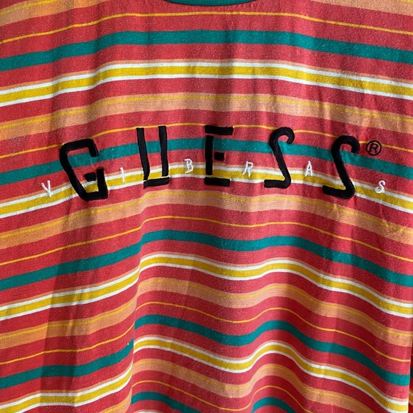 Guess x J Balvin Vibras Tour Striped Crew Cotton T-Shirt - Picture 4 of 7
